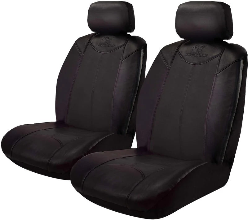 Custom Suits Subaru Forester Leather Look Black Seat Covers 03/2008-12/2012 Airbag Safe Two Rows