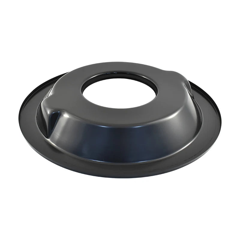 Round 14" Air Cleaner Kit Half Finned Black CAL-4726-BK