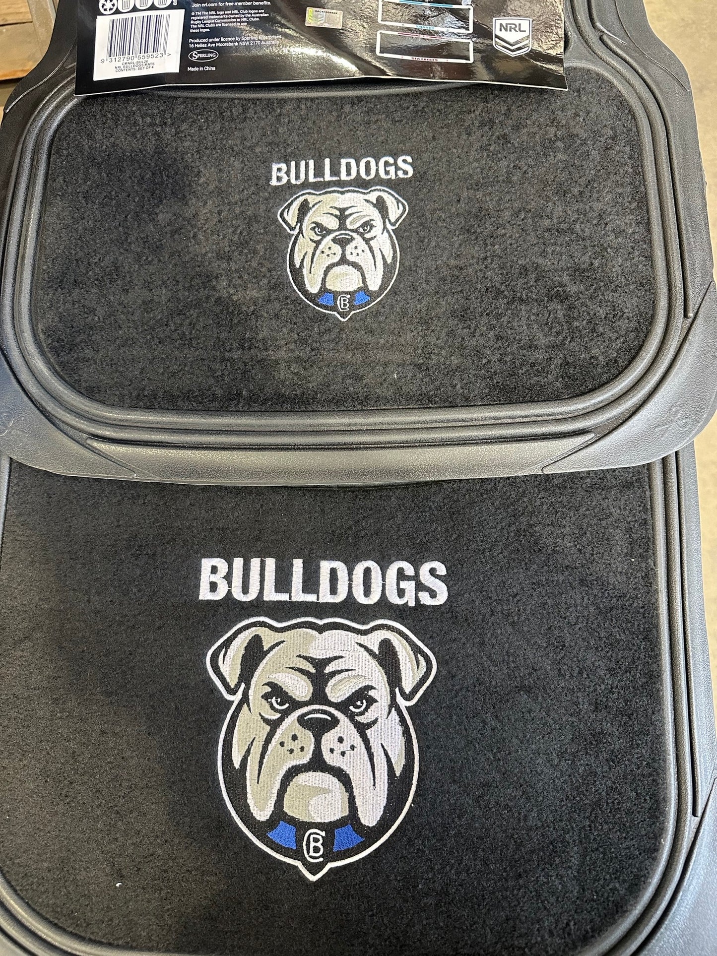 NRL Canterbury Bulldogs Floor Mats Set of 4