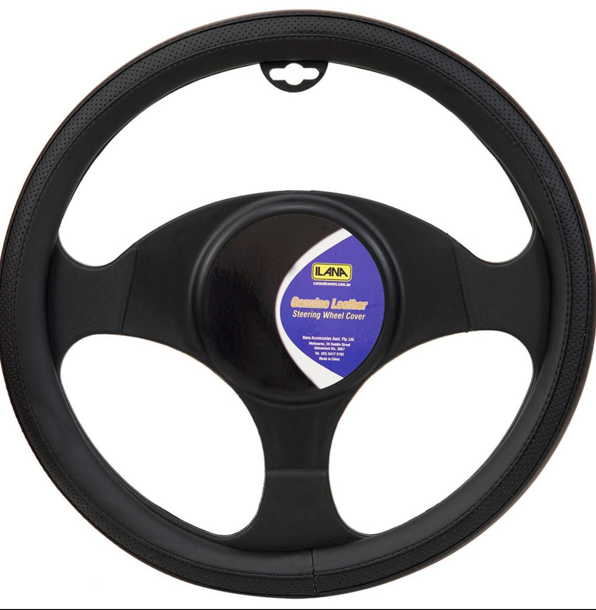 Typical Leather Steering Wheel Cover Black