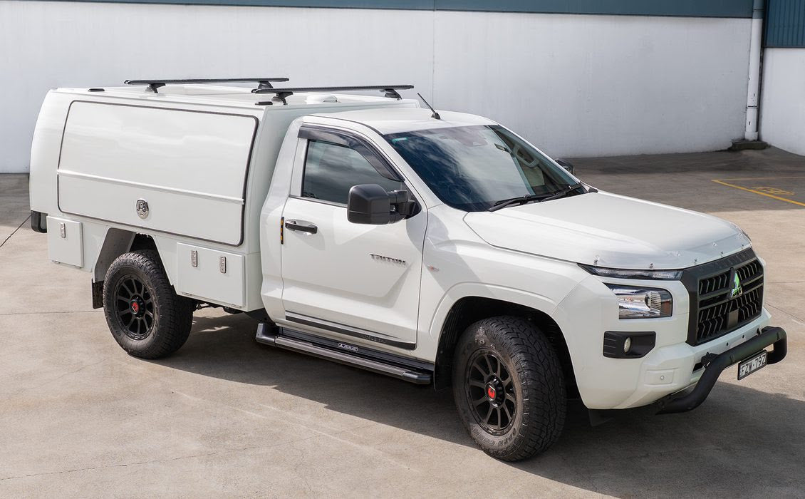 Side Steps Suits Mitsubishi Triton MY24 Single Cab 2024-On Integra Silver 30M68T