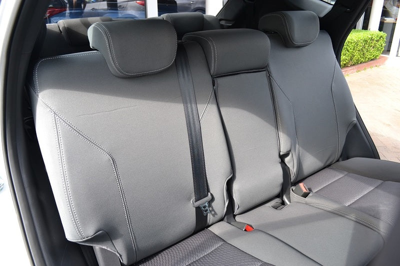 Wet Seat Grey Neoprene Seat Covers Suits Hyundai Santa Fe DM Wagon 9/2012-3/2018