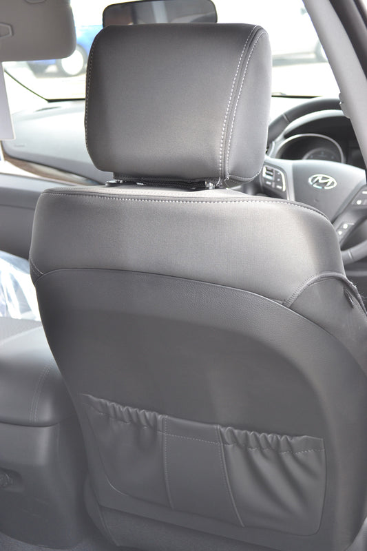 Wet Seat Grey Neoprene Seat Covers Suits Hyundai Santa Fe DM Wagon 9/2012-3/2018