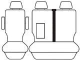 Custom Made Esteem Velour Seat Covers suits Mercedes Sprinter Van 2008 1 Row