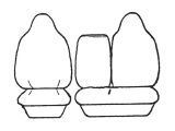 Custom Made Esteem Velour Seat Covers Suits Nissan C20 Cargo Van 1985-1988 2 Rows