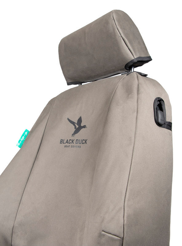 Black Duck 4Elements Grey Seat Covers Suits Ford Ranger PJ/PK 7/2006-6/2011 With Airbags