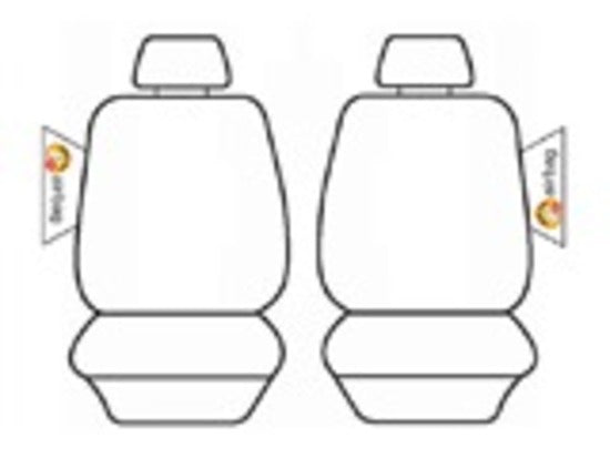 Canvas Seat Covers Suits Ford Ranger PX2/3 Dual Cab XL/XL Plus /XLS/XLT/Wildtrak 6/2015-4/2022 2 Rows Charcoal OUT6886CHA