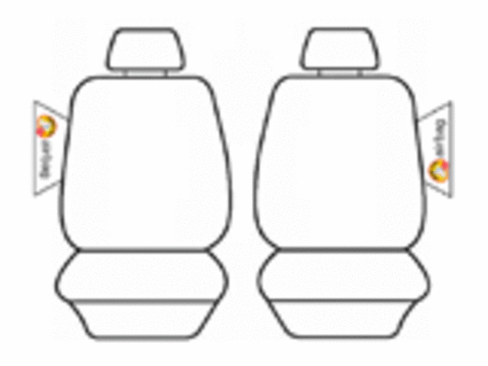 Canvas Seat Covers suits Toyota Hilux SR/SR5 Dual Cab 10/2015-On Black OUT6891BLK