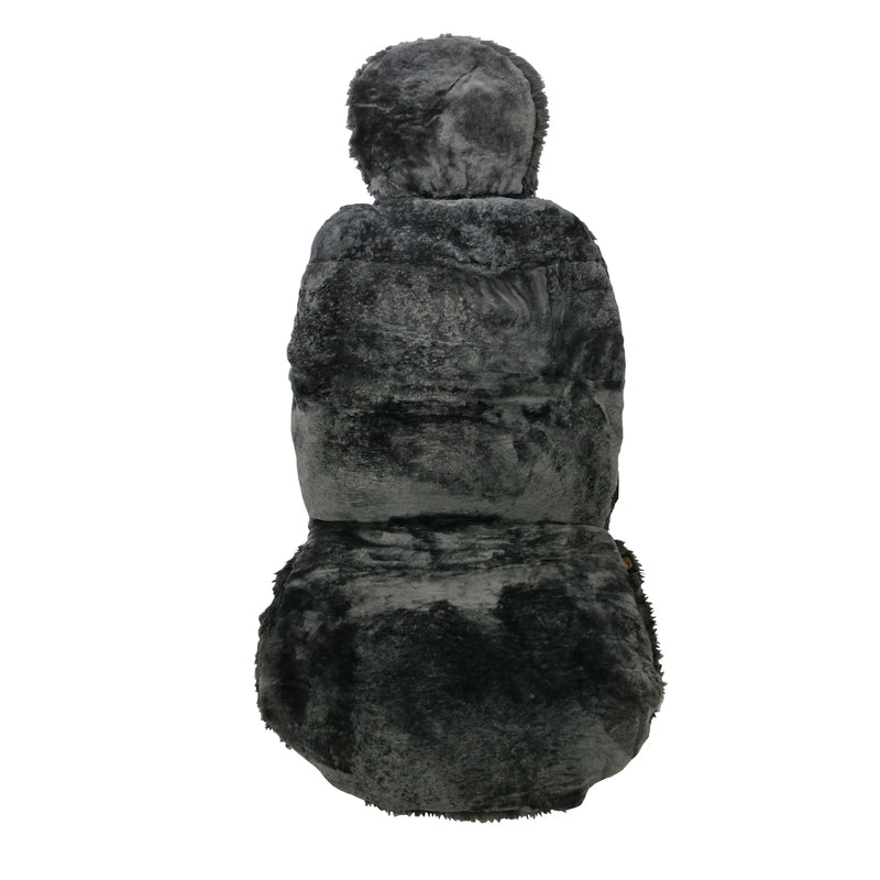 Sheepskin Seat Covers set suits Mazda 2 Front Pair Drover 16mm Charcoal