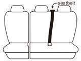 Velour Seat Covers Set Suits Honda Jazz GF VTi-L Hatch 7/2014-On 2 Rows