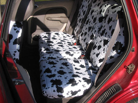 Seat Covers Suits Daihatsu Charade CR CS CX CXA TS Hatch 1988 - 1995 Cow Print Rear Row