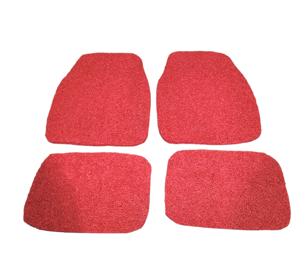 Koil Red Floor Mats Front & Rear Rubber Composite PVC Coil Universal Fit