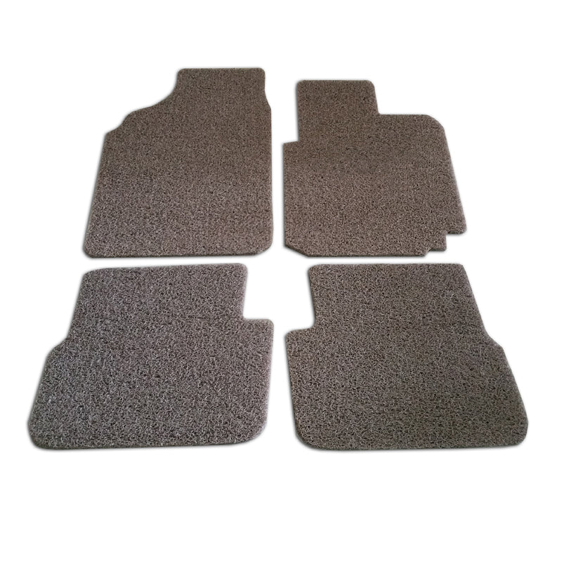 Koil Beige Floor Mats Front & Rear Rubber Composite PVC Coil