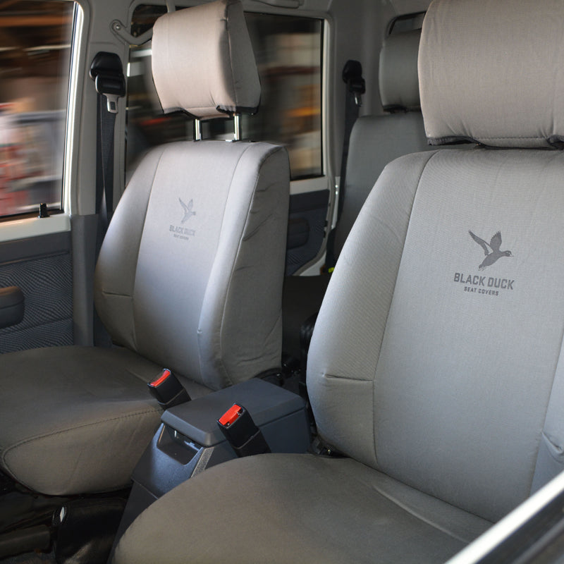 Black Duck Demin Grey Seat Covers suits Toyota Rav4 GX/GXL/Cruiser 2013-12/2018