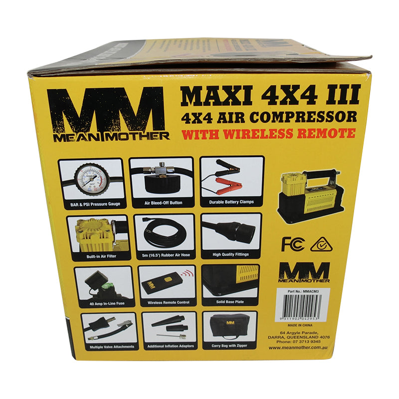 Mean Mother Pro Air Compressor Maxi 3 Car 4x4 110 Litre/ Min MMACM3