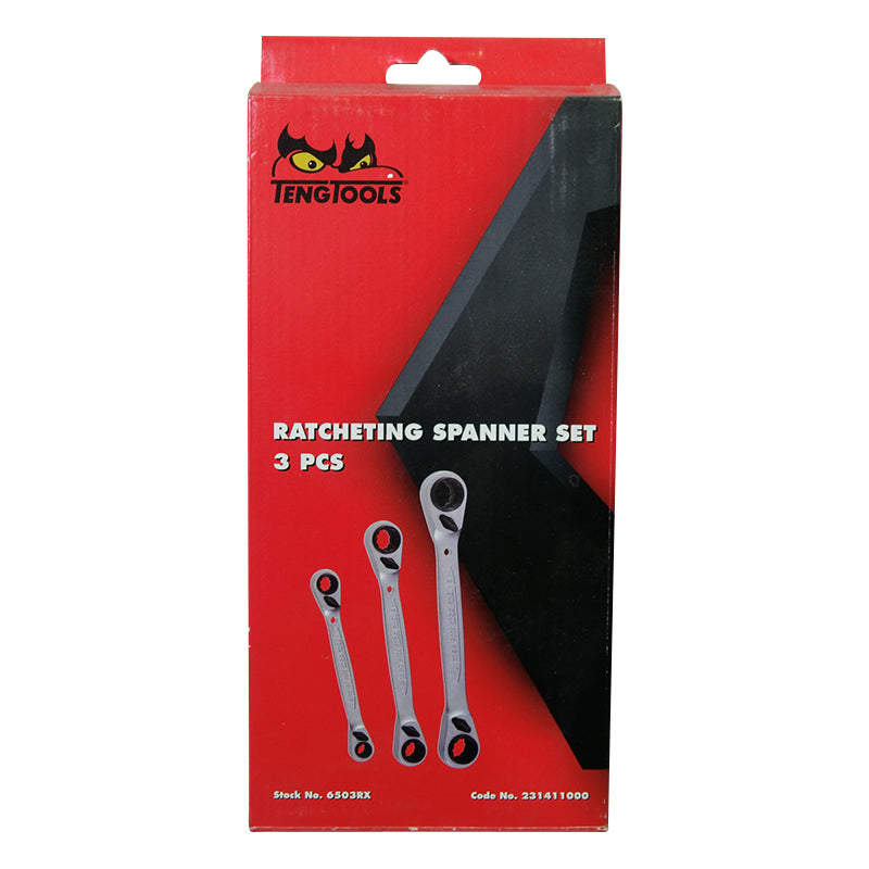 Teng Tools - 3 Piece Multi Ratchet Ring Spanner 8-19mm 6503RX / 231411000