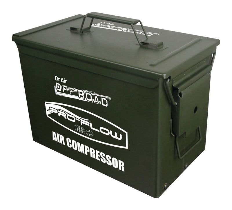 Ammo Box Air Compressor AC595 Pro Flow Dr Air Car 4x4 Off Road 150 Litre Per Minute