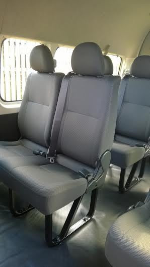 Canvas Custom Made Seat Covers suits Toyota Hi-Ace Commuter Bus 1984-On 5 Rows