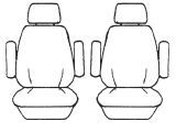 Custom Made Esteem Velour Seat Covers Suits Volkswagen Transporter TI Van 2005 2 Rows