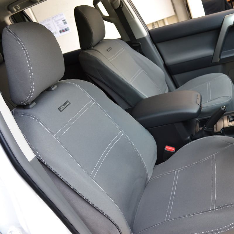 Wet Seat Grey Neoprene Seat Covers Suits Mitsubishi Challenger PB Wagon 12/2009-On No Front Airbags