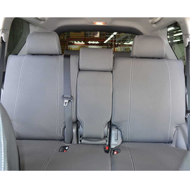 Wet Seat Grey Neoprene Seat Covers Suits Mitsubishi Challenger PB Wagon 12/2009-On No Front Airbags