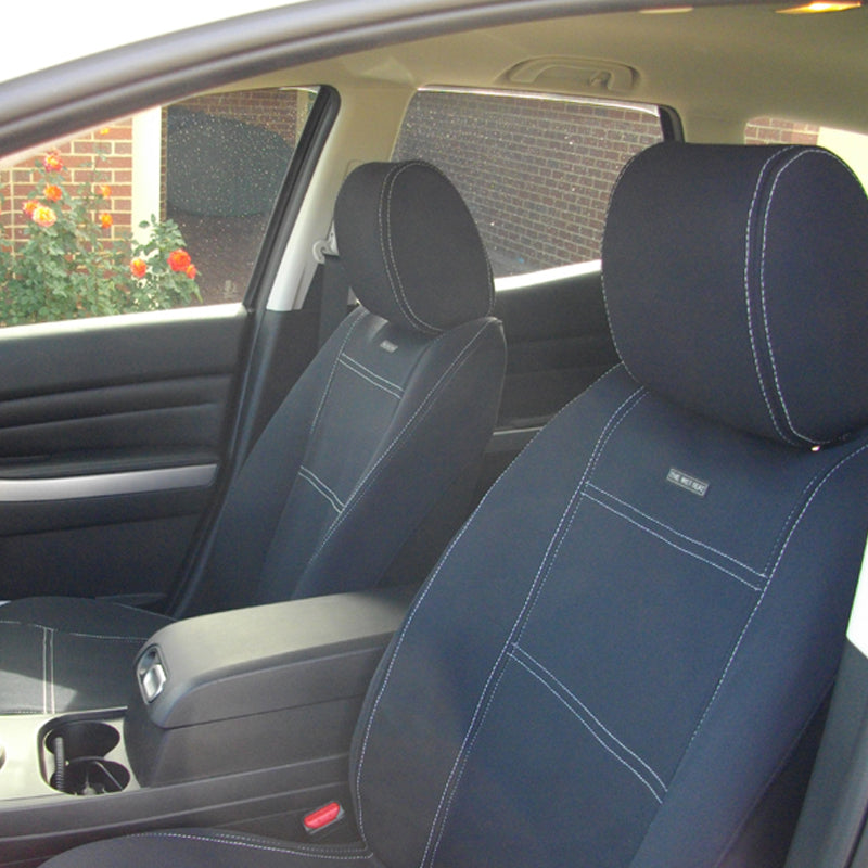 Wet Seat Neoprene Seat Covers Suits Mitsubishi Challenger PB Wagon 12/2009-On No Front Airbags