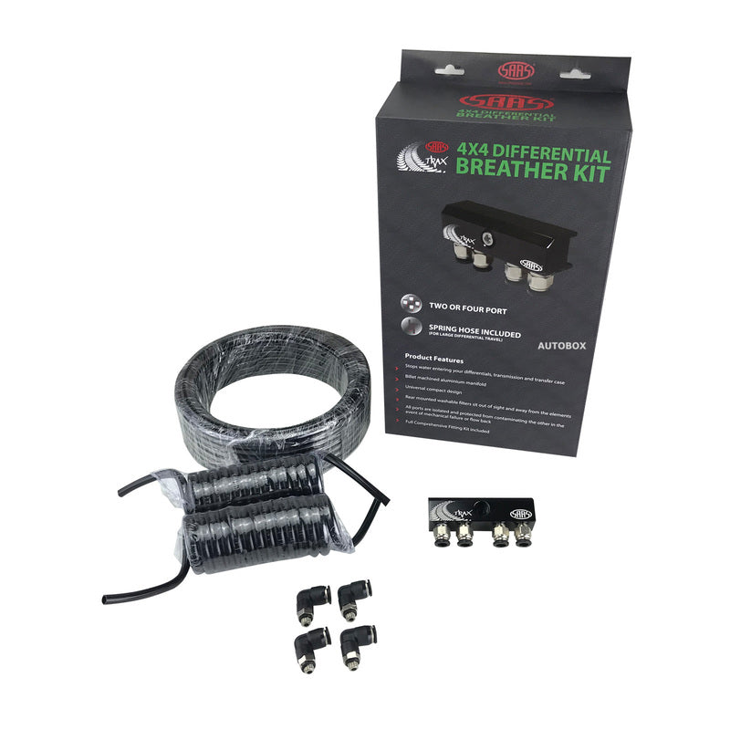 SAAS 4X4 Differential Breather Kit Suits Toyota Landcruiser 70/80/90/100/200, Prado 90/120/150, Hilux 1997-7/2024 DB1001