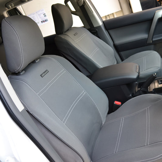 Wet Seat Grey Neoprene Seat Covers Suits Nissan Navara D40 ST-X Series 5 King Cab Dual Cab 2009-2015
