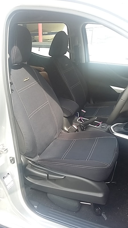 Wet Seat Neoprene Seat Covers Suits Nissan Navara NP300 Dual Cab Ute 2/2015-12/2017