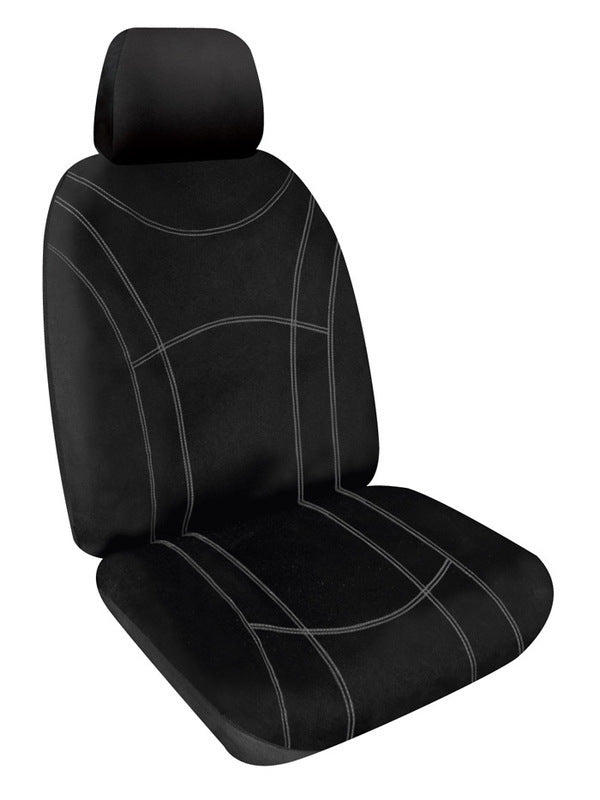 Kakadu Black Neoprene Wetsuit White Stitch Front Car Seat Covers Expander Fit Size 30 One Pair