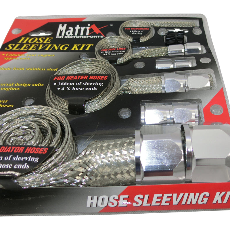 Braided Hose Kit And Clamp Covers/Silver Matrix MX890S