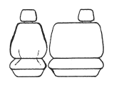 Canvas Seat covers suits Toyota Landcruiser Ute HZJ75RP/FJ75RP/FZJ75RP 1992-2000 OUT6492CHA