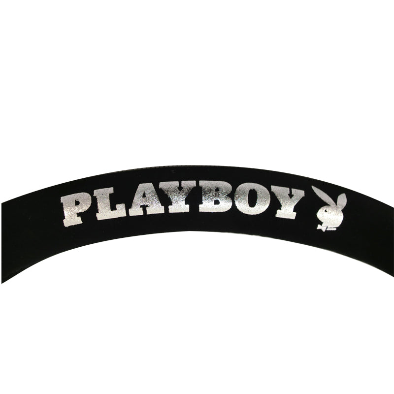 Playboy Steering Wheel Cover With 10 CD Visor Holder Black/Silver