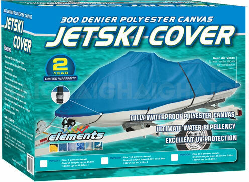 Jet Ski Cover 100% Waterproof 9.5Ft to 10.5Ft/2.9M to 3.2M 300 Denier Canvas PWC03