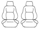 Custom Velour Seat Covers Suits Subaru WRX V1 Sedan 4/2014-On 2 Rows