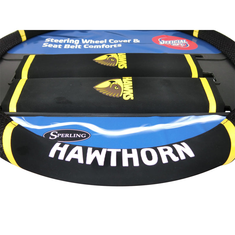 AFL Hawthorn Hawks Steering Wheel Cover