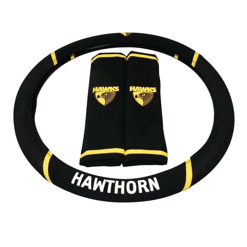 AFL Hawthorn Hawks Steering Wheel Cover