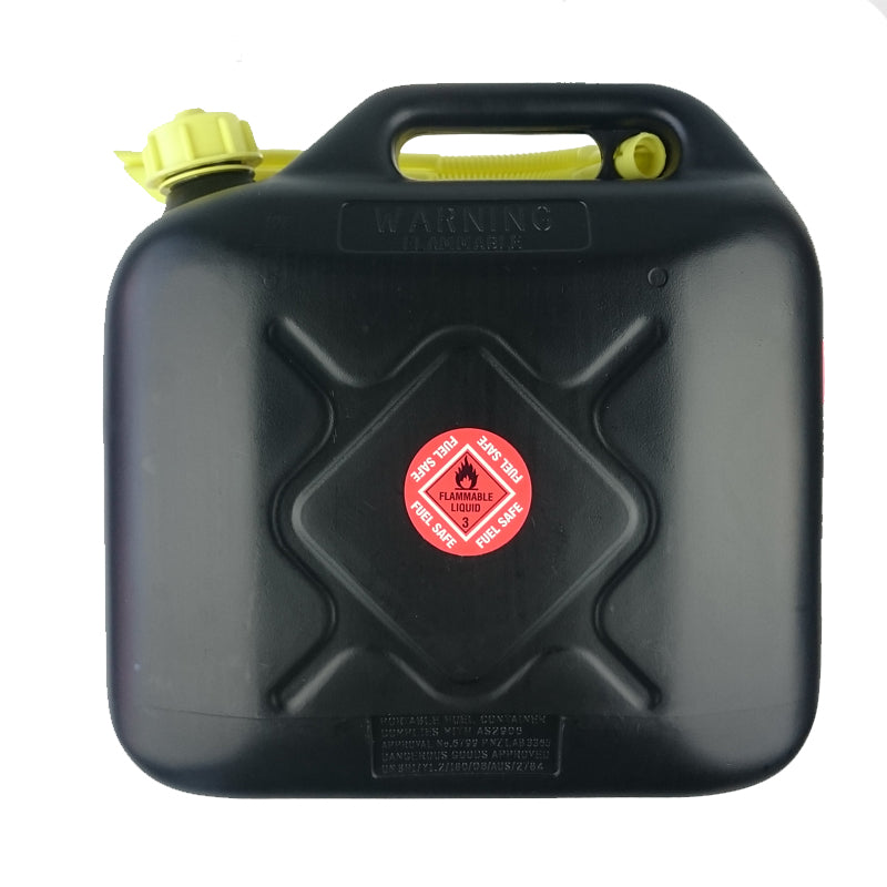Fuel Safe' Heavy Duty Plastic Fuel Can 10 Litre - Black JCAN10LBLK