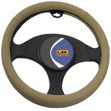 Genuine Leather Steering Wheel Cover Mocha