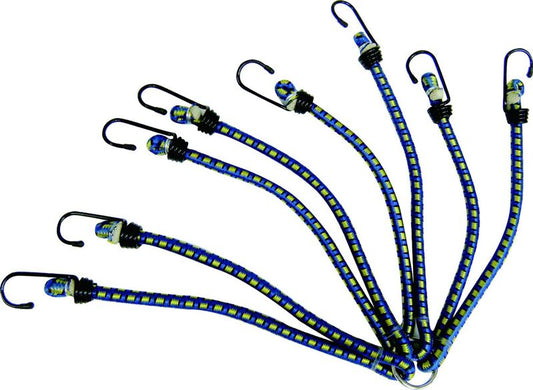 Tie Downs & Luggage Straps - Set Of 8 Octopus Straps With 8 Hooks 10mm x 600mm (24") RG16116
