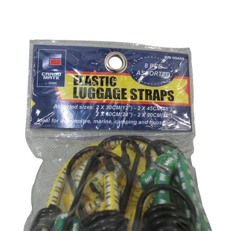 Tie Downs & Straps: Luggage Straps Assorted Occy Straps With Hooks OSAS8