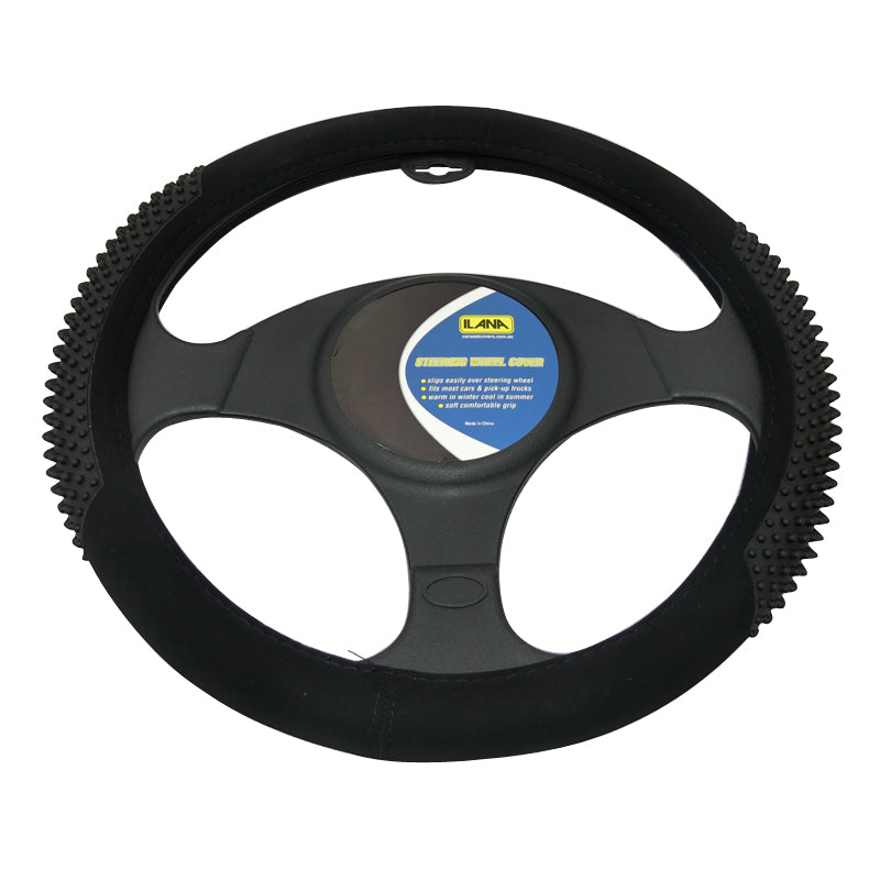 Soft Dot Steering Wheel Cover Black