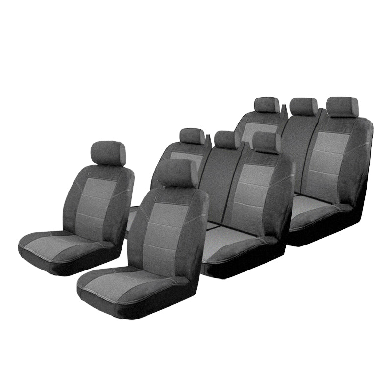 Velour Seat Covers Set Suits Mercedes Viano 639 CDI 3.0 Van 9/2012-On 3 Rows