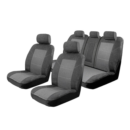 Velour Seat Covers Set Suits Holden Commodore VE Calais Sedan 8/2006-5/2013 Charcoal 2 Rows