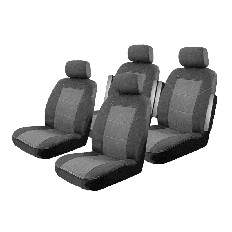 Seat Covers Ssangyong Stavic Wagon 2013-On 2 Rows Custom Made Esteem Velour Charcoal Tray Table