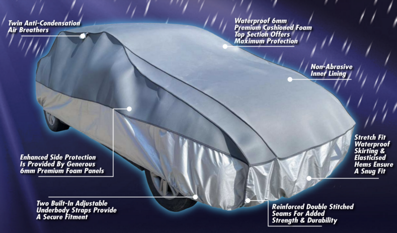 PC Procovers Essential Hail Proof Protection Car Cover Medium PC40150M