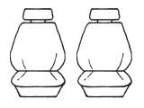 Custom Made Esteem Velour Seat Covers Suits Honda Civic 2 Door Hatch 1984-1987 2 Rows