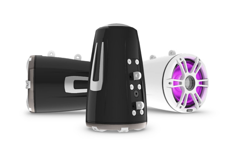 Fusion Marine 330W Sports Black Marine Wake Tower Speakers