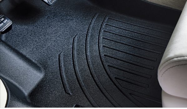 Digital Fit Custom Rear Floor Mats suit Hilux SR5 Dual Cab 9/2015-on MK8 Black Rubber