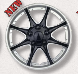 Gear-X Car Wheel Covers Hubcaps Classic Silver Rim Black Spokes NOTECHIS Set Of 4 [Size: 16 inch] GXP976S/IB-16